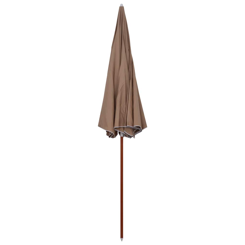 vidaXL Garden Parasol with Steel Pole 300 cm Taupe 2