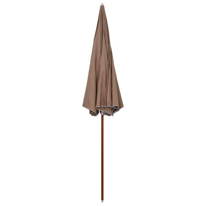 vidaXL Garden Parasol with Steel Pole 300 cm Taupe 2