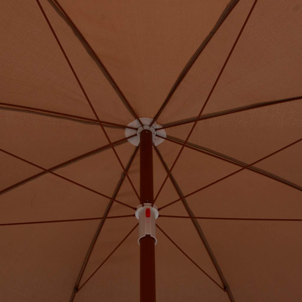 vidaXL Garden Parasol with Steel Pole 300 cm Taupe 4