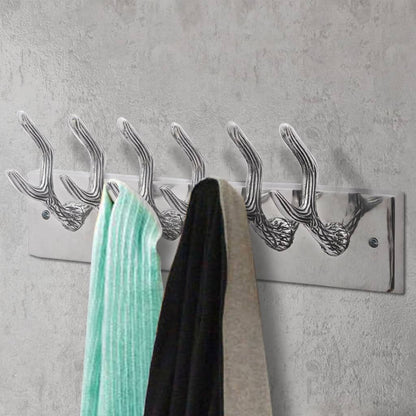 vidaXL Coat Rack | Set of 2 | Silver | Aluminium | Standard | Hooks | Coat Rack 1