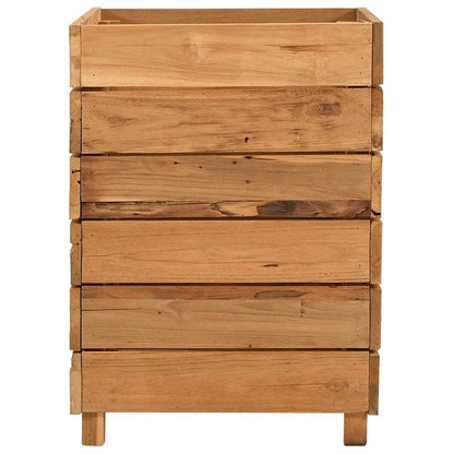 vidaXL Raised Bed | Varies with each piece | Recycled teak wood, steel 4