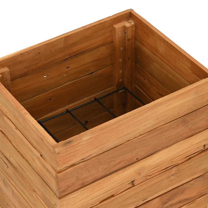 vidaXL Raised Bed | Natural Teak | Recycled teak wood, steel | Medium 5