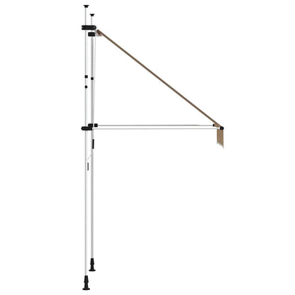 145830 vidaXL Manual Retractable Awning 100 cm Yellow and Blue Stripes 5