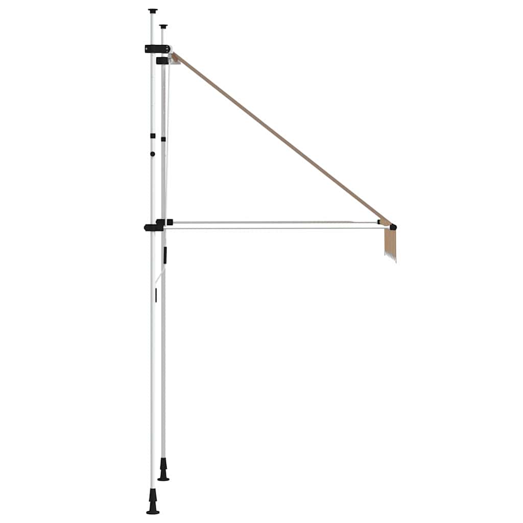 145831 vidaXL Manual Retractable Awning 100 cm Orange and White Stripes 4