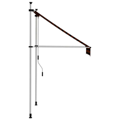 145834 vidaXL Manual Retractable Awning 100 cm Orange and Brown 3