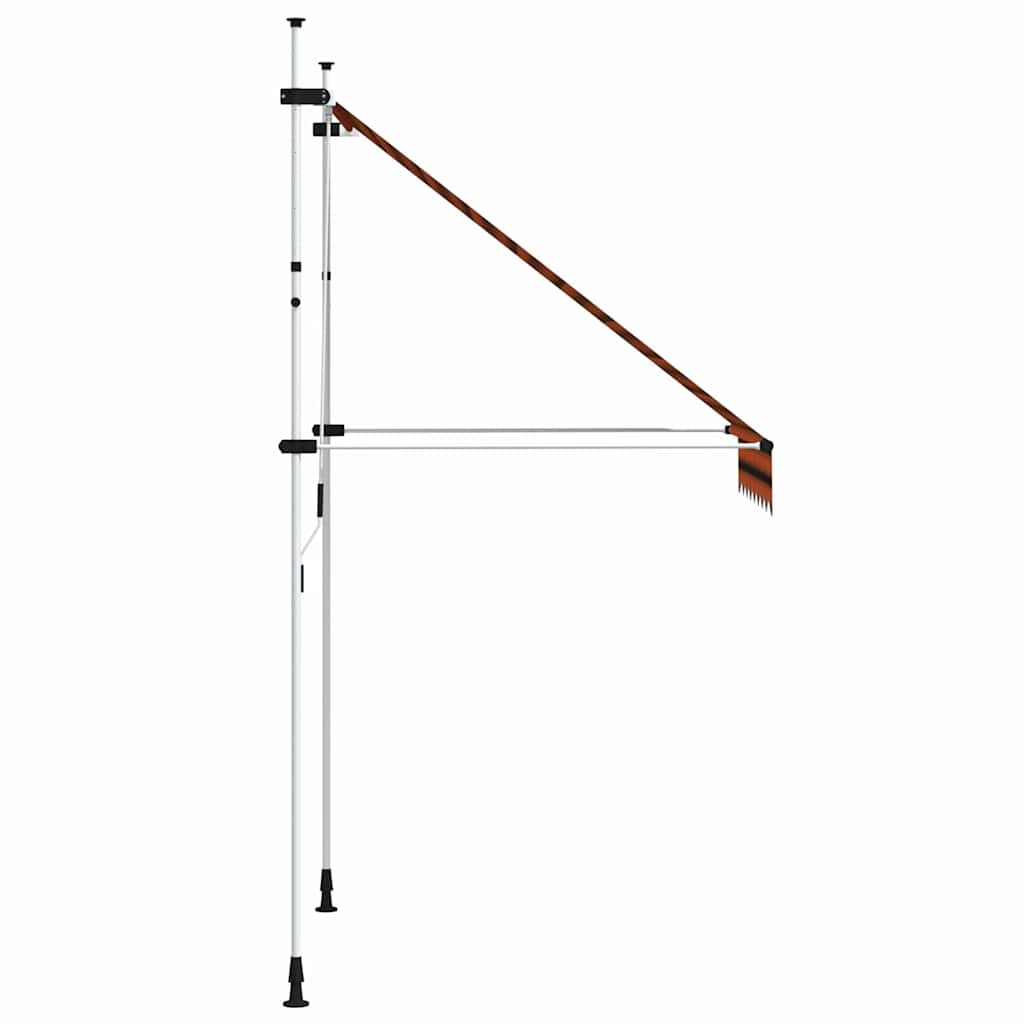 145835 vidaXL Manual Retractable Awning 150 cm Orange and Brown 5