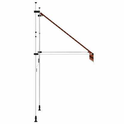 145835 vidaXL Manual Retractable Awning 150 cm Orange and Brown 5
