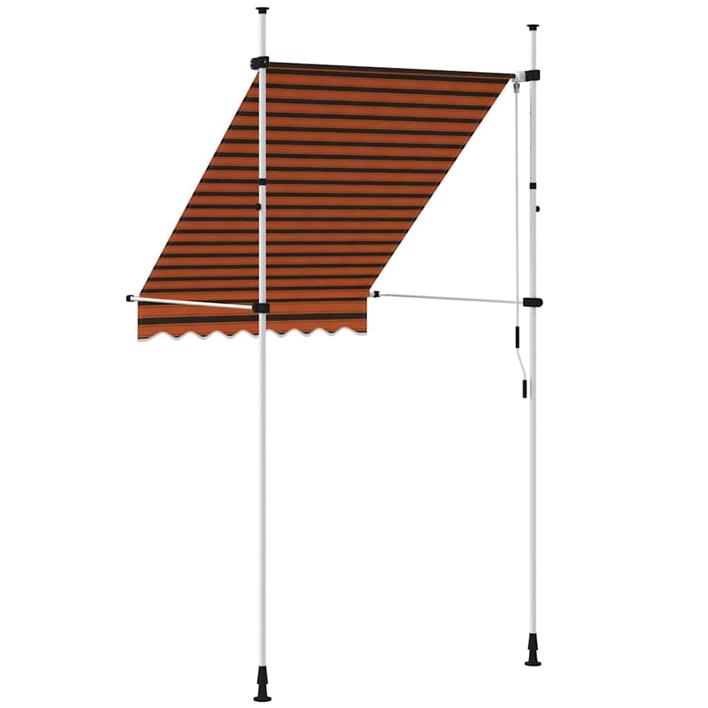 145835 vidaXL Manual Retractable Awning 150 cm Orange and Brown 4