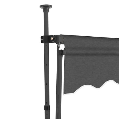 vidaXL Retractable Awning | Anthracite | Polyester | Small | Retractable 4