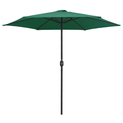 vidaXL Garden Parasol with Aluminium Pole 270x246 cm Green 2