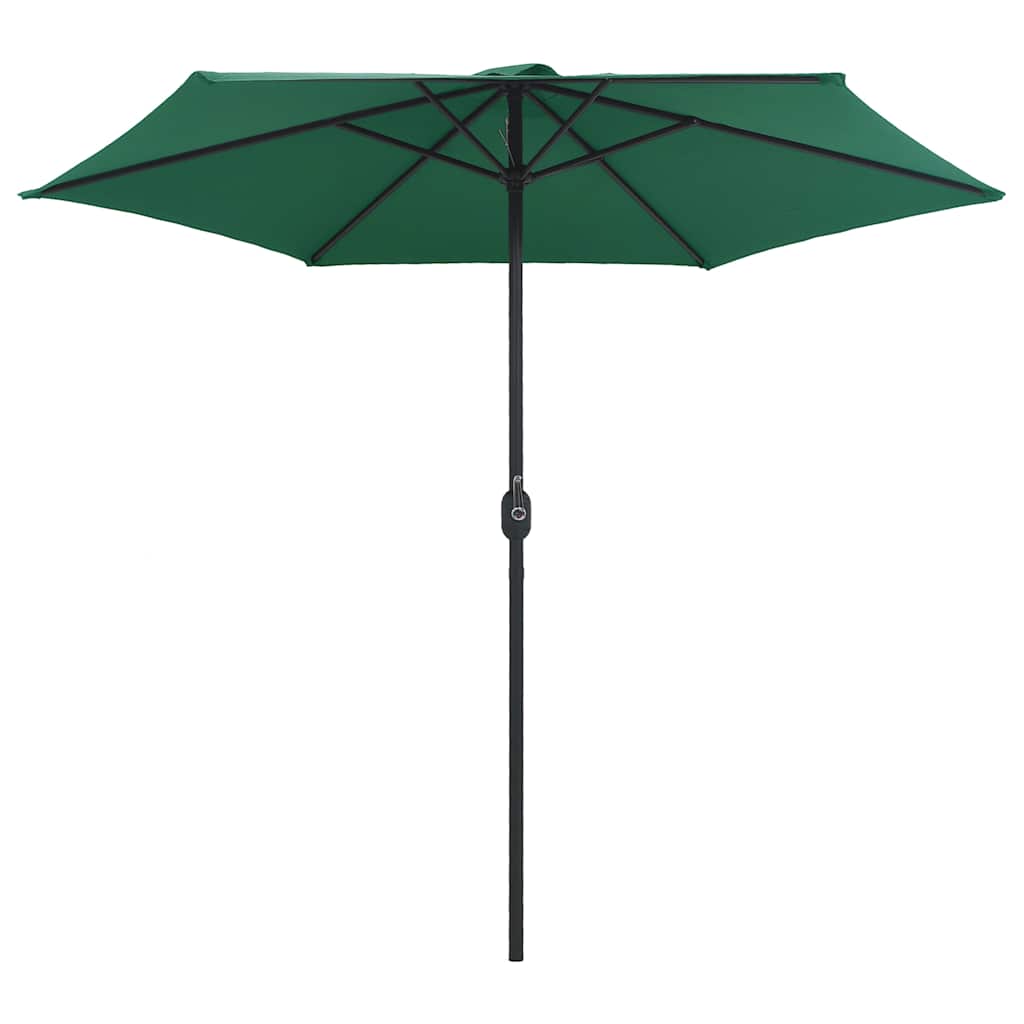vidaXL Garden Parasol with Aluminium Pole 270x246 cm Green 3