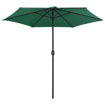 vidaXL Garden Parasol with Aluminium Pole 270x246 cm Green 3
