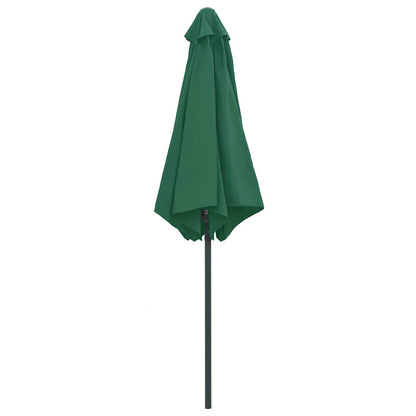 vidaXL Garden Parasol with Aluminium Pole 270x246 cm Green 6