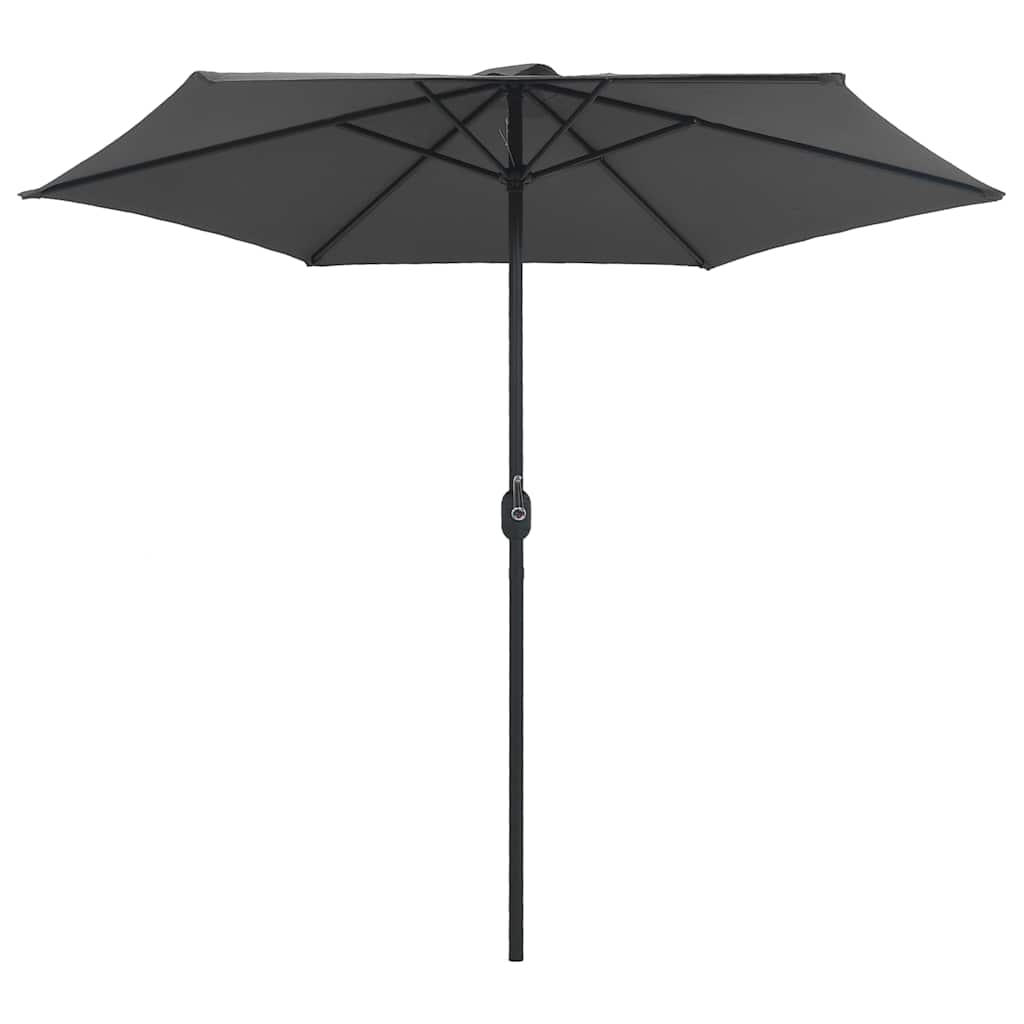 vidaXL Garden Parasol with Aluminium Pole 270x246 cm Anthracite 3
