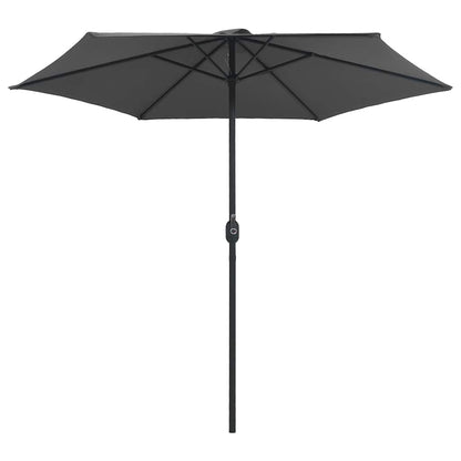 vidaXL Garden Parasol with Aluminium Pole 270x246 cm Anthracite 3