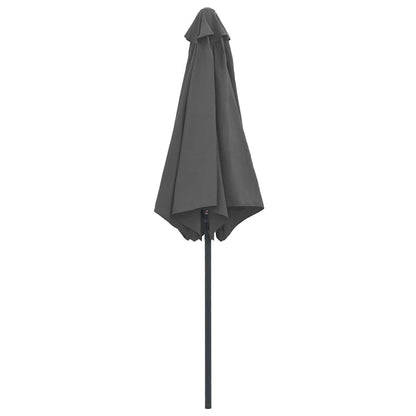 vidaXL Garden Parasol with Aluminium Pole 270x246 cm Anthracite 6