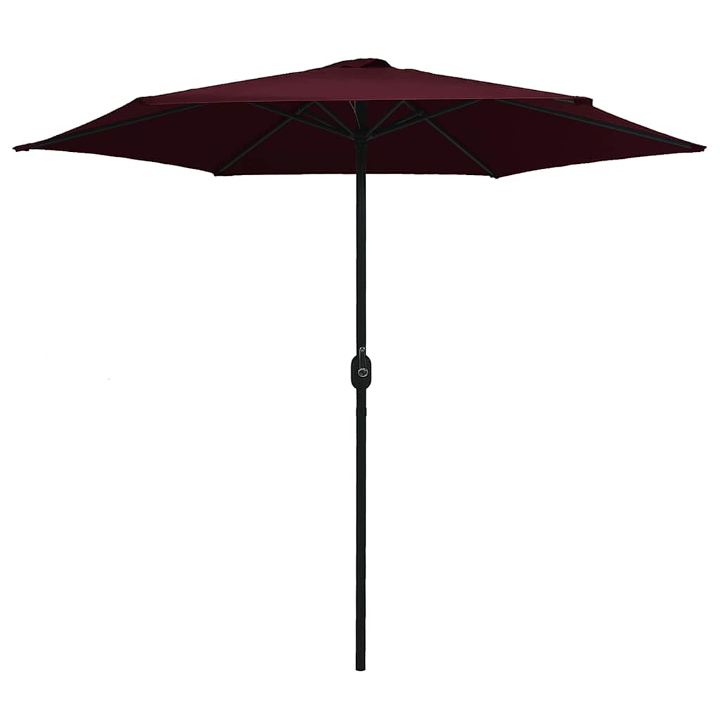 vidaXL Garden Parasol | Bordeaux red | Polyester, Aluminium | Large | Tiltable 2