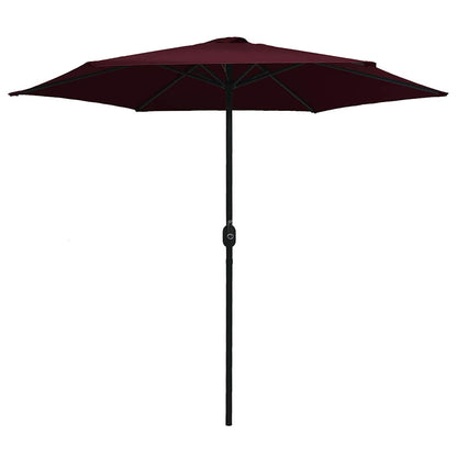 vidaXL Garden Parasol | Bordeaux red | Polyester, Aluminium | Large | Tiltable 2