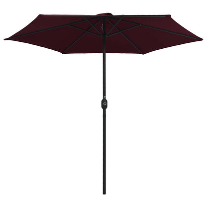 vidaXL Garden Parasol | Bordeaux red | Polyester, Aluminium | Large | Tiltable 3