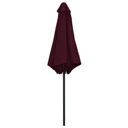 vidaXL Garden Parasol | Bordeaux red | Polyester, Aluminium | Large | Tiltable 4