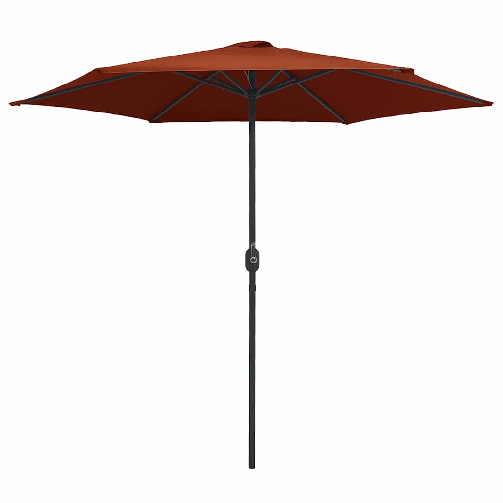 vidaXL Garden Parasol | Terracotta | Polyester, Aluminium | Large | Collapsible 2