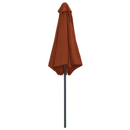 vidaXL Garden Parasol | Terracotta | Polyester, Aluminium | Large | Collapsible 4