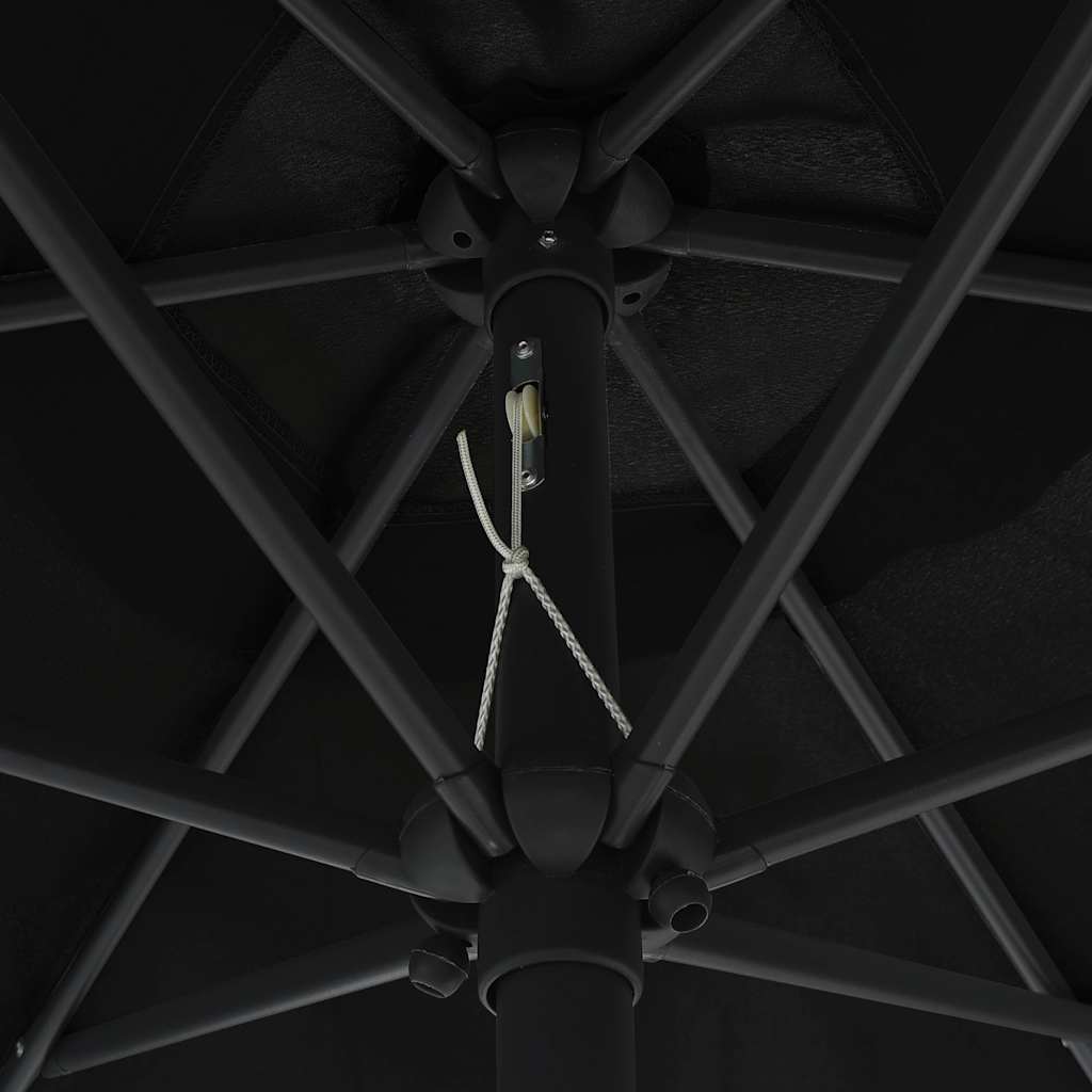 vidaXL Garden Parasol | Black | Aluminium, Steel, Polyester | 270 x 246 cm 5