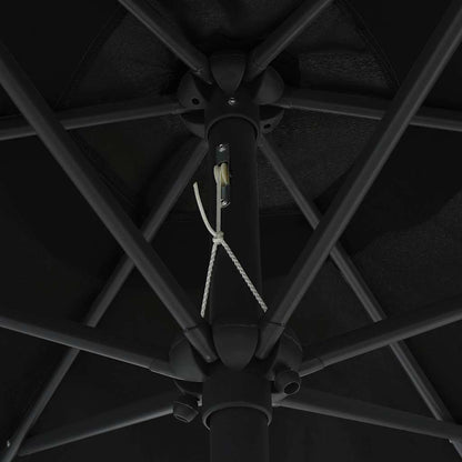 vidaXL Garden Parasol | Black | Aluminium, Steel, Polyester | 270 x 246 cm 5