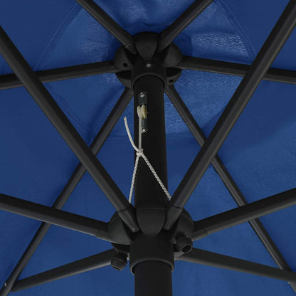 vidaXL Garden Parasol | Azure Blue | Polyester, Aluminium | Large | Foldable 5