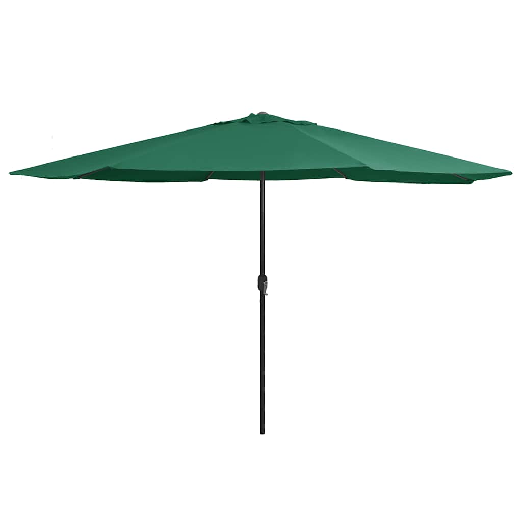 vidaXL Garden Parasol with Metal Pole 390 cm Green 1