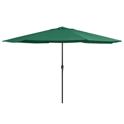 vidaXL Garden Parasol with Metal Pole 390 cm Green 1