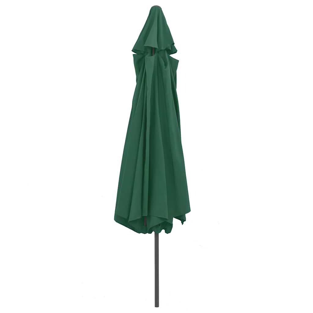 vidaXL Garden Parasol with Metal Pole 390 cm Green 4