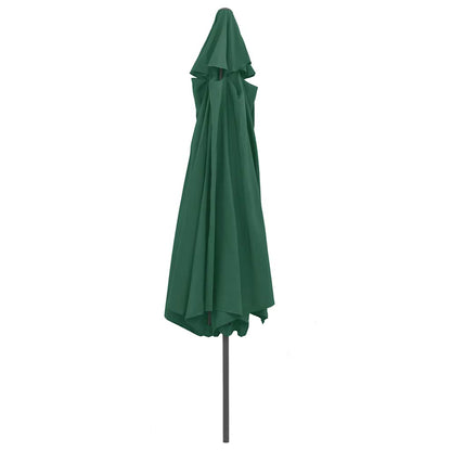 vidaXL Garden Parasol with Metal Pole 390 cm Green 4