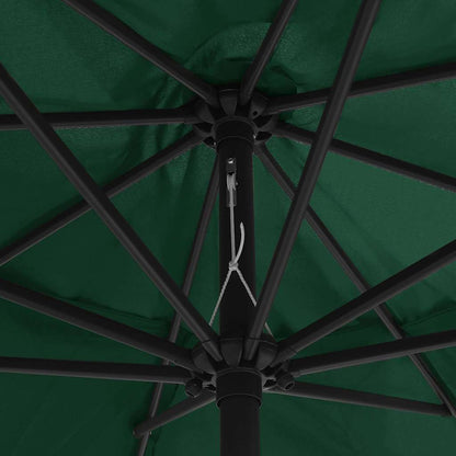 vidaXL Garden Parasol with Metal Pole 390 cm Green 5