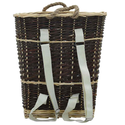 vidaXL Firewood Backpack with Carrying Belts 44.5x37x50 cm Natural Willow 3