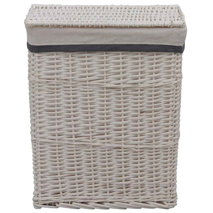 vidaXL Laundry Basket White Willow 2