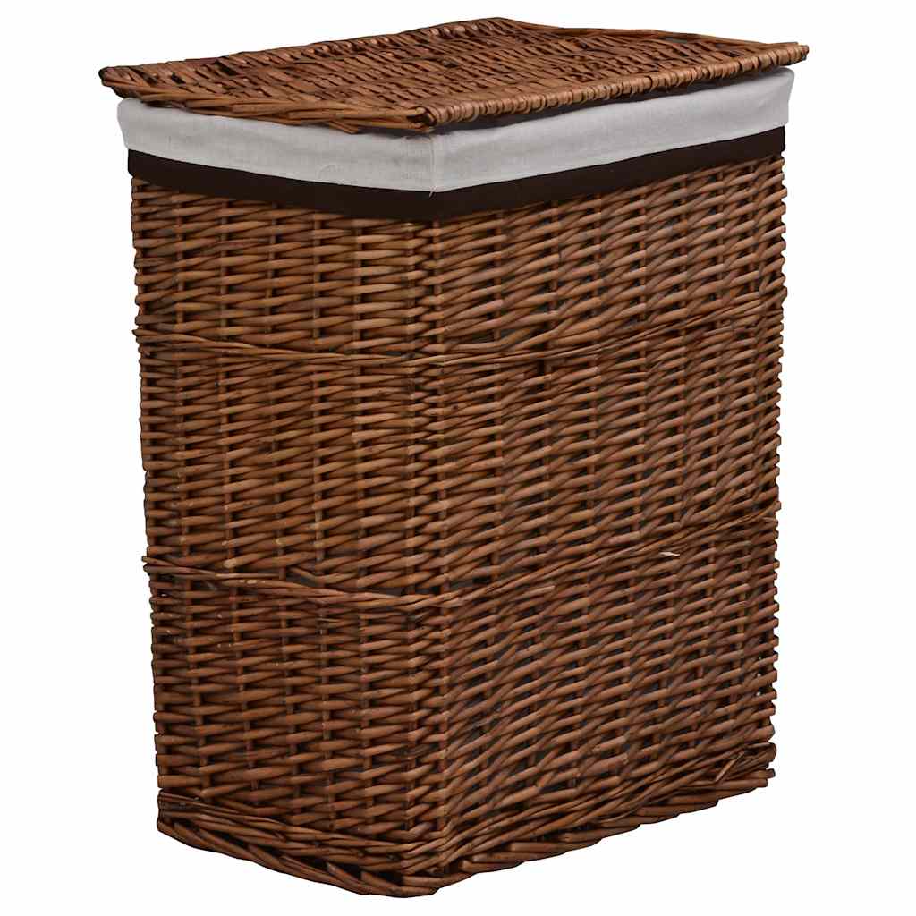 286979 vidaXL Laundry Basket Brown Willow 1