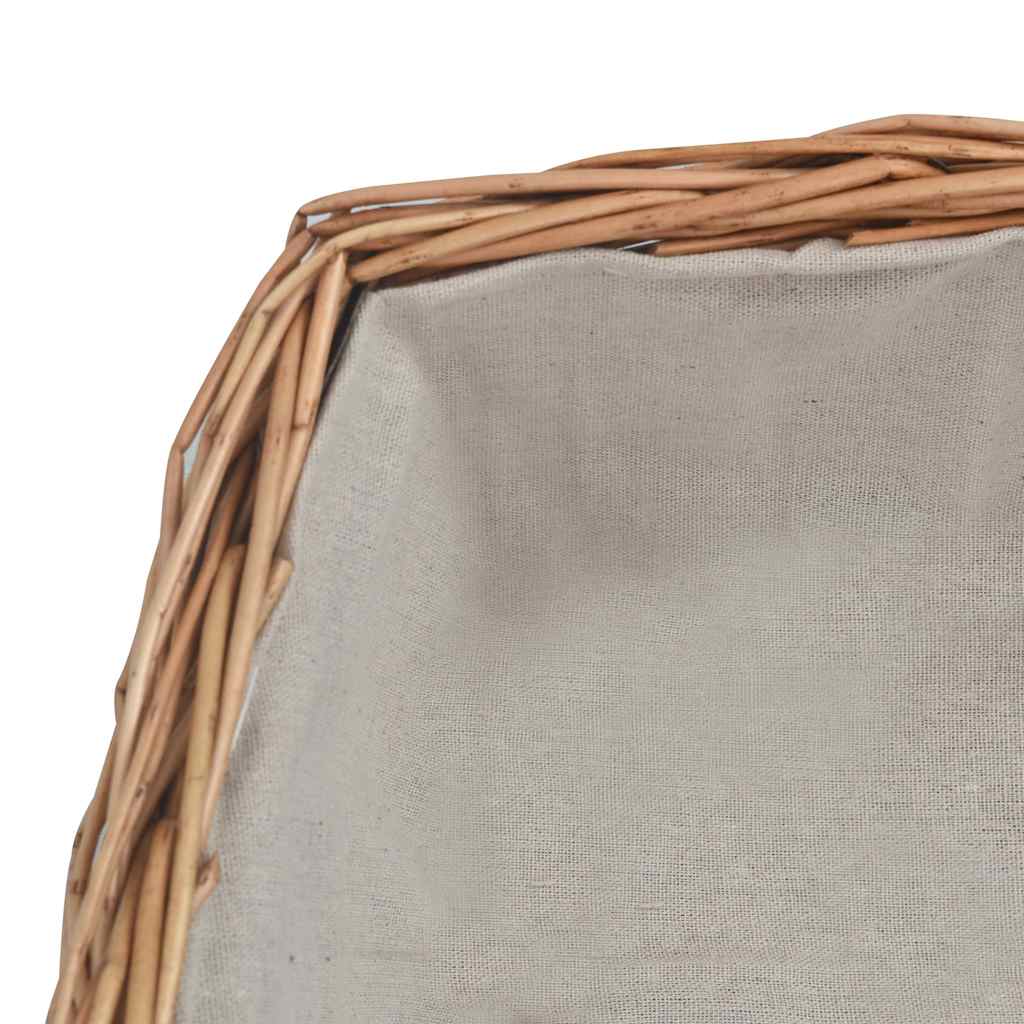 vidaXL Firewood Basket with Handle 61.5x46.5x58 cm Brown Willow 6