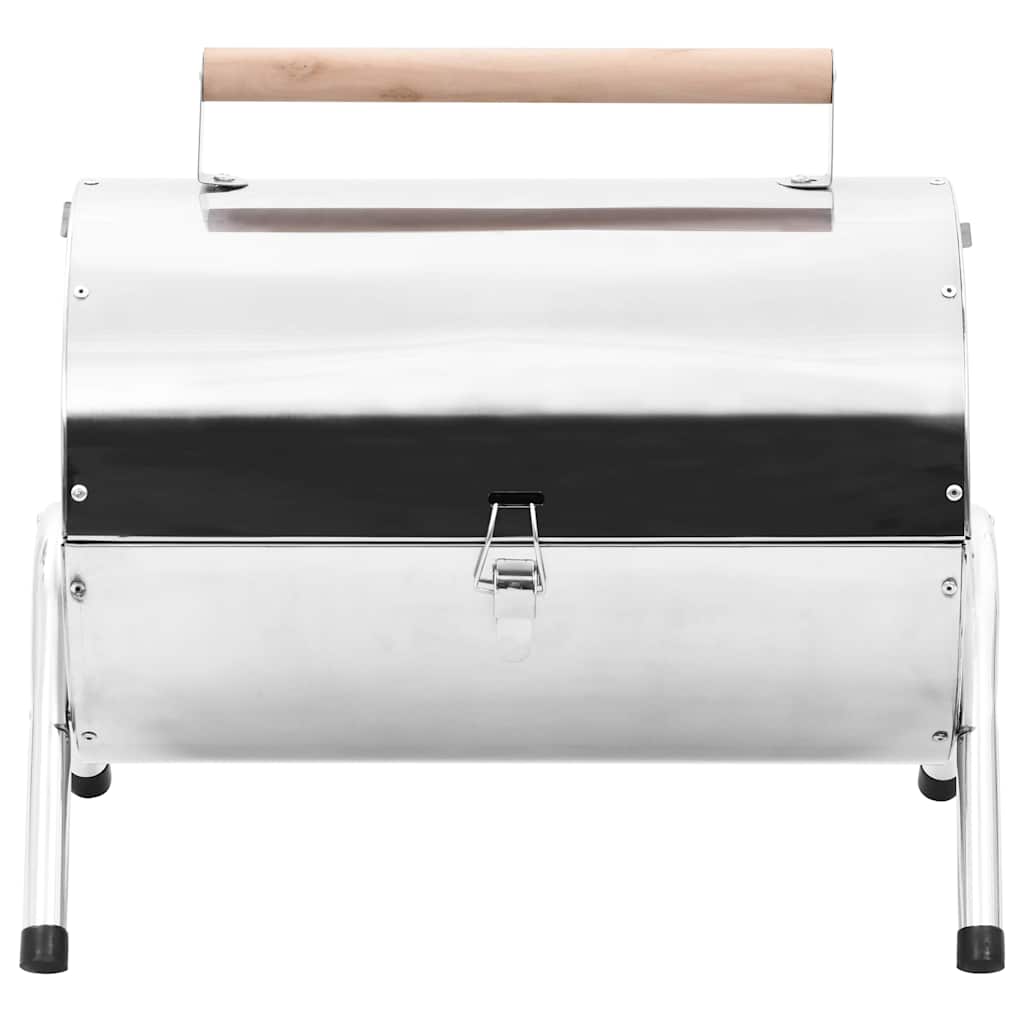vidaXL Portable Tabletop Charcoal BBQ Grill Stainless Steel Double Grids 4