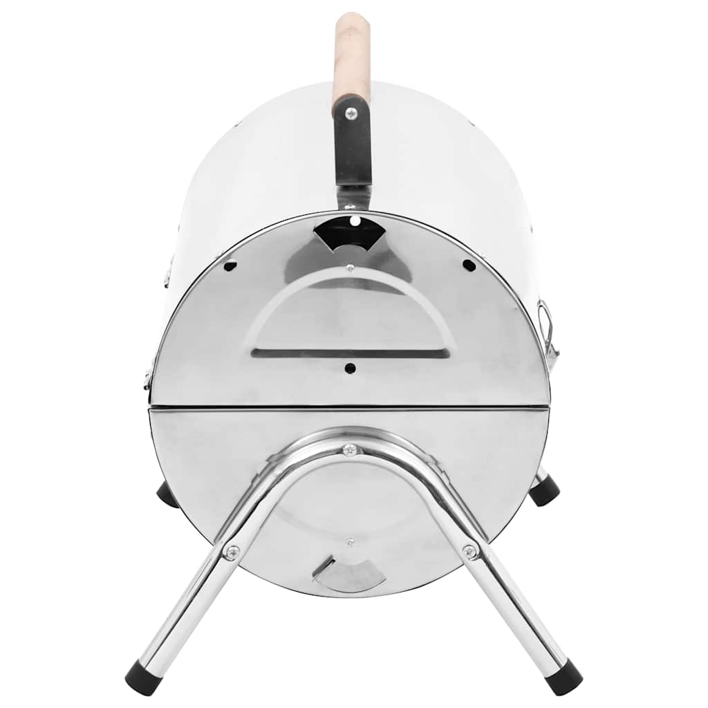 vidaXL Portable Tabletop Charcoal BBQ Grill Stainless Steel Double Grids 5