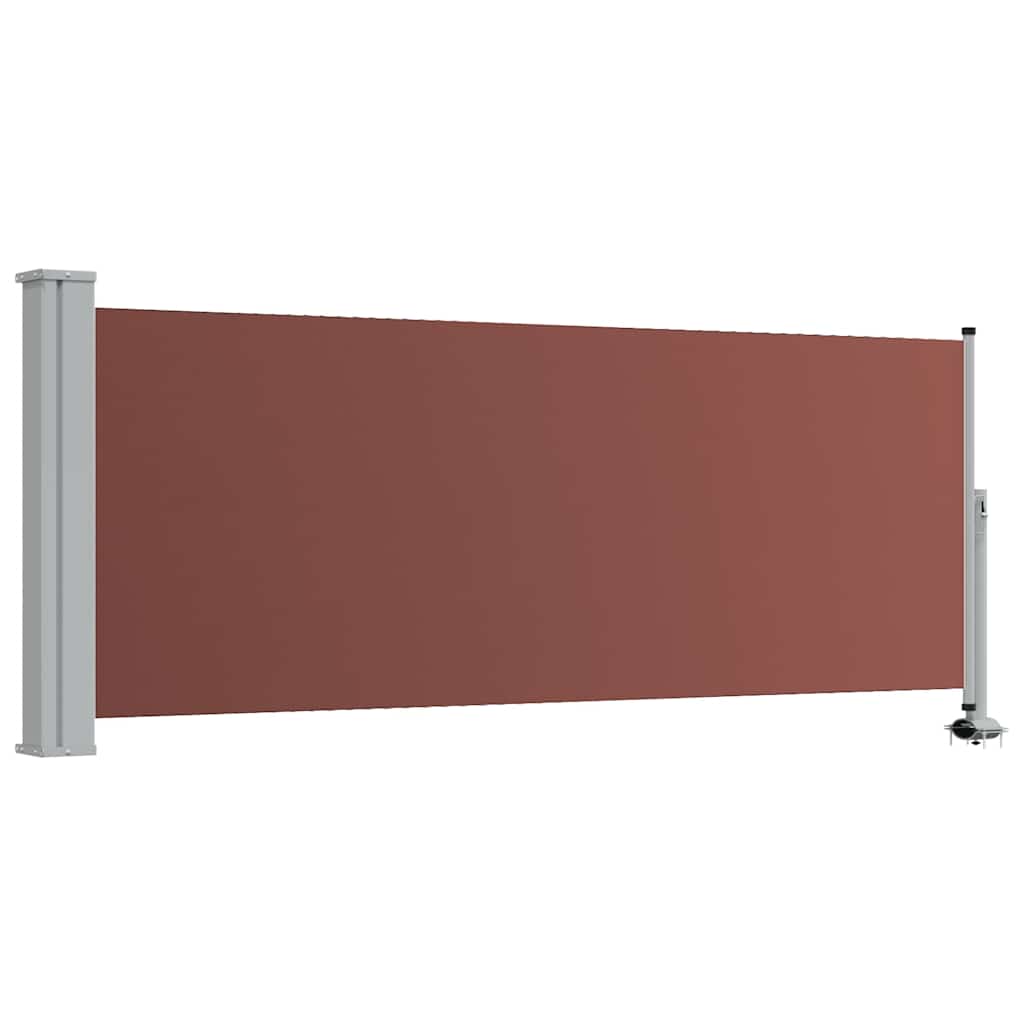 vidaXL Side Awning | Brown | Polyester | 100x300 cm | Retractable | Modern 2