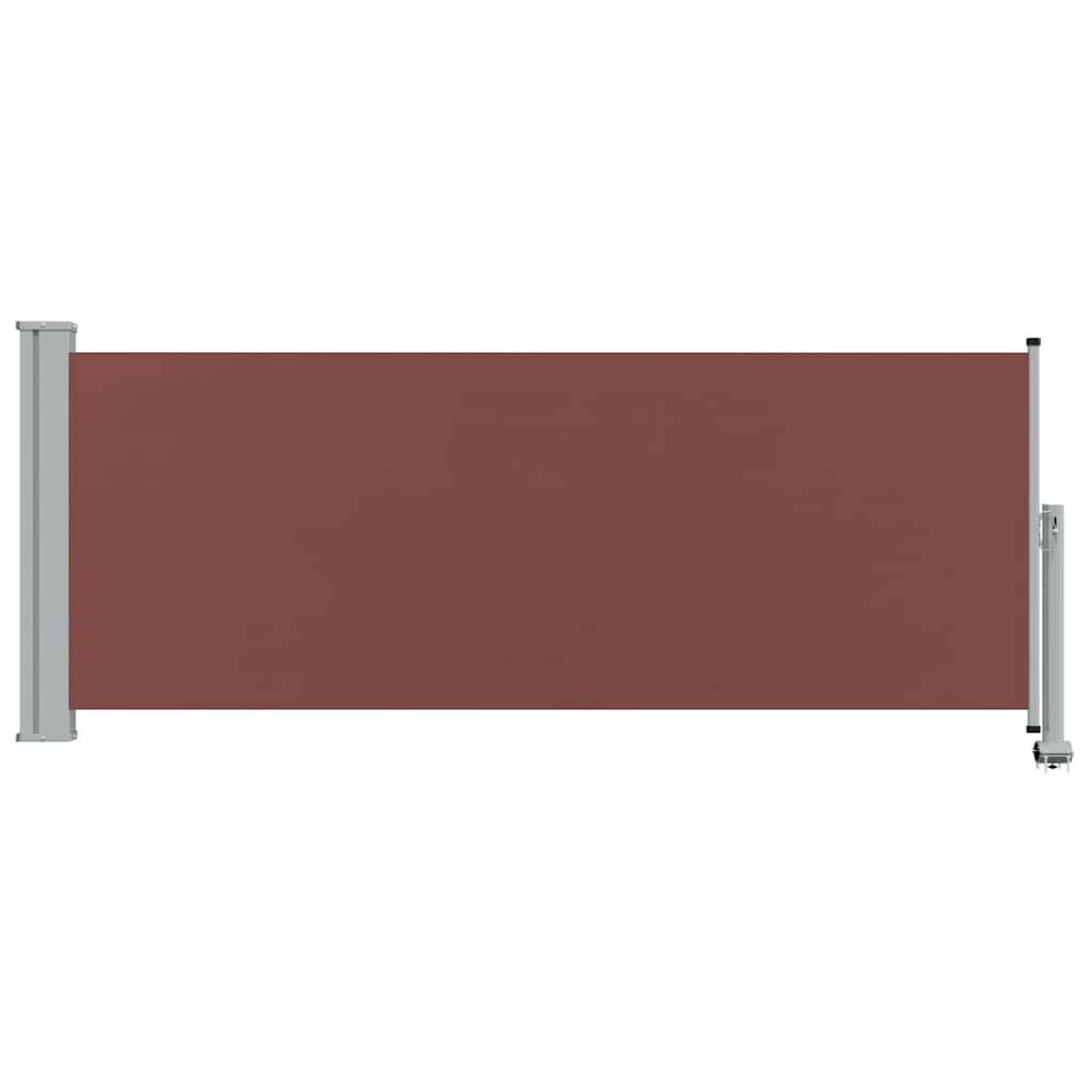 vidaXL Side Awning | Brown | Polyester | 100x300 cm | Retractable | Modern 4