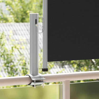 vidaXL Patio Retractable Side Awning 60x300 cm Black 3