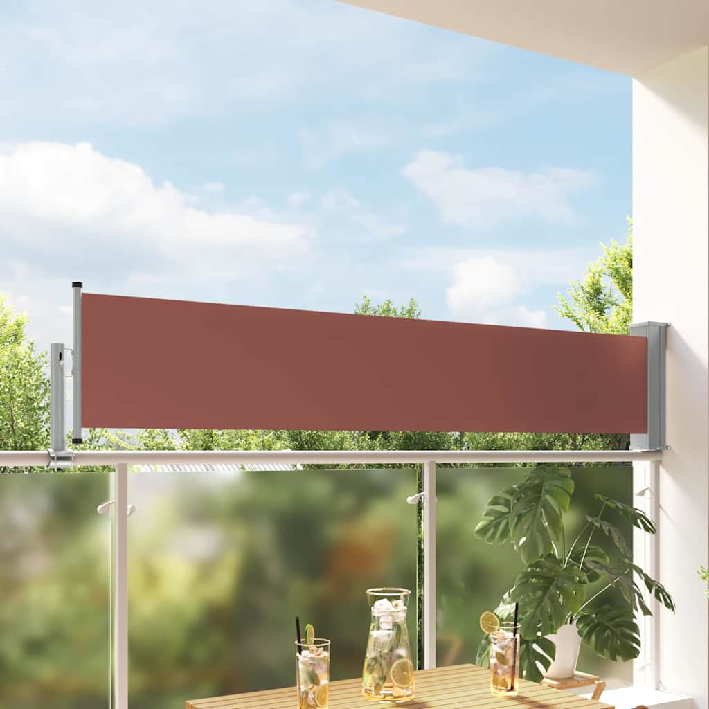 vidaXL Side Awning | Brown and Grey 1