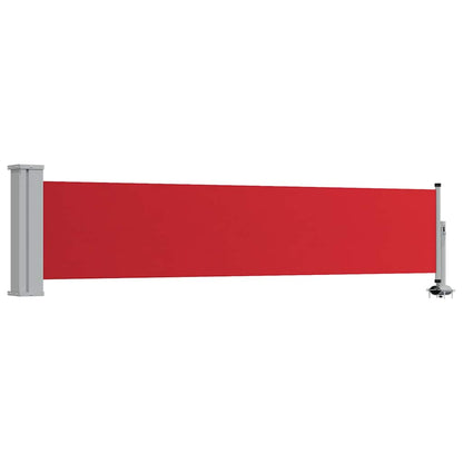 vidaXL Side Awning | Red and grey 2
