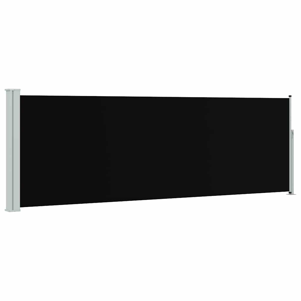 vidaXL Patio Retractable Side Awning 100x314 cm Black 2