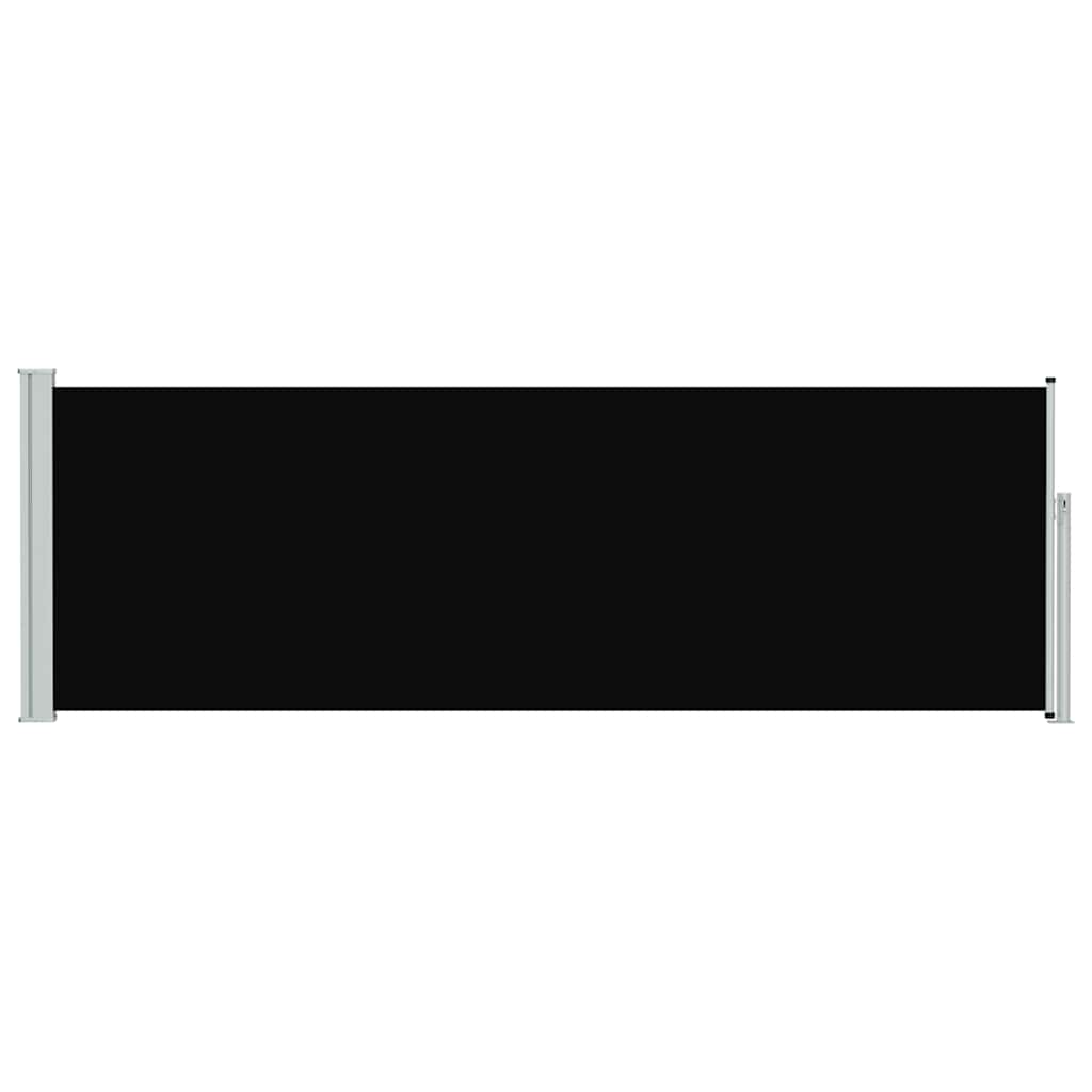 vidaXL Patio Retractable Side Awning 100x314 cm Black 4
