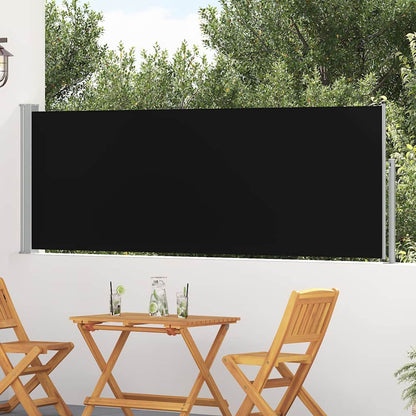 vidaXL Patio Retractable Side Awning 100x314 cm Black 1