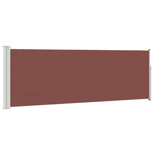 vidaXL Patio Retractable Side Awning 100x314 cm Brown 2