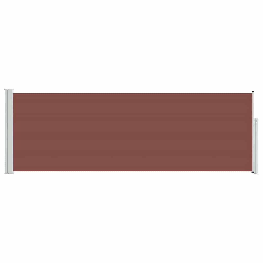 vidaXL Patio Retractable Side Awning 100x314 cm Brown 4